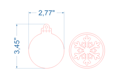 Christmas Tree Toy Snowflake SVG laser cut file for Glowforg Product Image 4