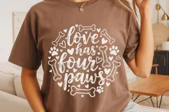Love Has Four Paws Svg, Dog Lover Svg, Funny Dog Mom Svg. Product Image 5