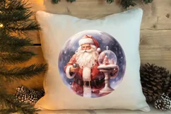 Santa Claus In Snow Globe Clipart Sublimation, Christmas SVG Product Image 4