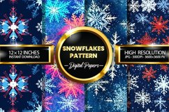 Snowflakes Pattern Digital Papers - 04 Variations Product Image 1