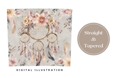 Watercolor Dream Catcher Tumbler Design, Boho Tumbler PNG Product Image 4
