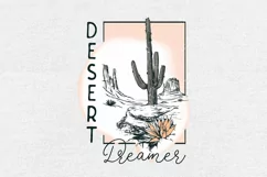 Desert Dreamer png, Sublimation, Retro png, Cactus png Product Image 4