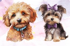 Watercolor Dog Cute Puppies Clipart Bundle, Watercolor Dog Product Image 5