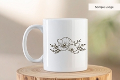 Hand Drawn Poppy Floral Arrangement SVG Product Image 4
