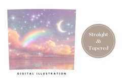 Pink Glitter Tumbler Wrap Design, Rainbow Tumbler Template Product Image 4