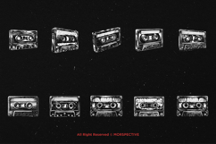 10 Bundle Dark Art Cassette Tape Classic Vintage Tattoo Product Image 6