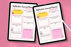 Cute Reflection Journal Planner Template Canva | Editable Product Image 4