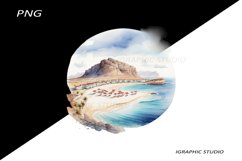 Greece summer clipart, Mediterranean Vacation Clipart Product Image 1