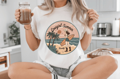 Cowgirl Summer, Howdy PNG, Western Beach PNG Sublimation Product Image 4
