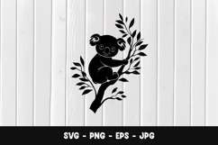 Koala on Tree Branch SVG PNG Product Image 1