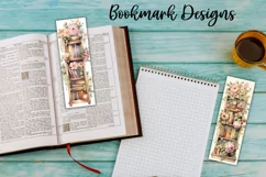 Shabby Chic Book Shelf Bookmark Sublimation PNG Product Image 2