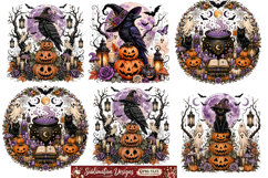 Halloween png ,4 Vintage Gothic Halloween T-Shirt Design Product Image 1