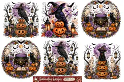 Halloween png ,4 Vintage Gothic Halloween T-Shirt Design Product Image 1