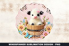 Cow Wind Spinner Sublimation Design Product Image 1