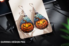 Halloween Stained Glass Pumpkin Earring Design Product Image 1