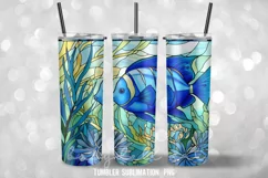 Blue Tang fish Skinny Tumbler Sublimation Designs Product Image 4