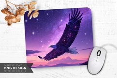 Celestial Flight Cosmic Eagle in Twilight Sky Mouse Pad PNG Product Image 1