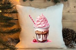 Pink Christmas Coffee Sublimation Clipart, Christmas PNG Product Image 4