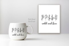 Wild and free svg, Wildflower Svg, Floral Svg, Quote svg Product Image 2