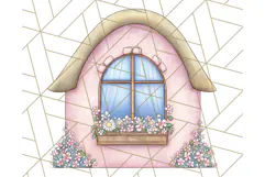 Pink Cottagecore Garden PNG Clipart, Vintage Floral Art Product Image 4