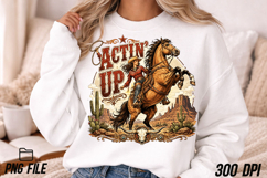 Actin Up Cowgirl Horse PNG Product Image 4