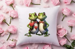 Couple Animal Valentines Day Clipart, Watercolor Couple Product Image 4