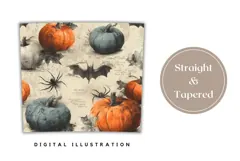 Vintage Halloween Pumpkin Tumbler, Fall Tumbler Design Product Image 4