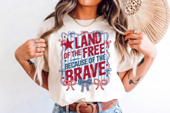 Land of the free because of the brave PNG T-Shirt|4th of Jul Product Image 4