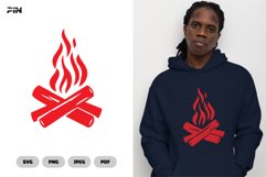 Campfire SVG - Campfire Clipart - Camping SVG Product Image 1