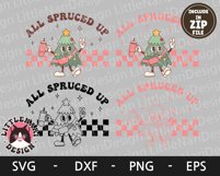 All Spruced Up svg, Retro, Tree, Stanley Tumbler, Belt Bag Product Image 5