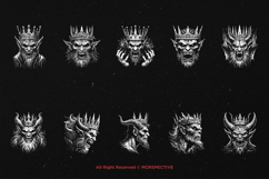 10 Bundle Dark Art Devil King Crown Demon Throne Monarch Product Image 6