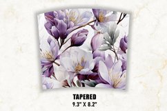 Crocuses Flower Tumbler Wrap | Flower Tumbler Sublimation Product Image 4