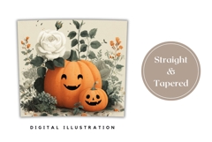 Halloween Pumpkin Tumbler Wrap, Fall Tumbler Template Product Image 4