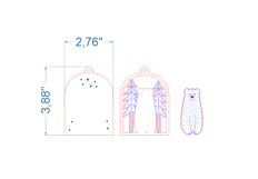 Bear Christmas Tree Toy SVG laser cut file for Glowforge Product Image 4