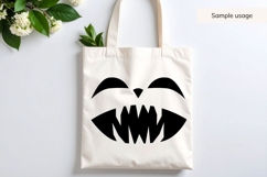Laughing Jack O Lantern Face With Fangs SVG Product Image 4