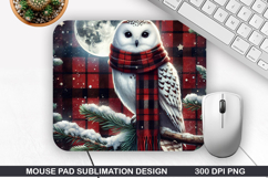Owls Mouse Pad Sublimation, Christmas Mouse Pad PNG Product Image 1