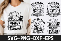 Cute Elephant Back to School Learning SVG PNG Product Image 1