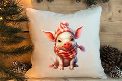 Christmas Farm Animals Sublimation Clipart Product Image 4
