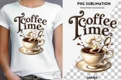 Coffee time png design for T-shirts Product Image 4