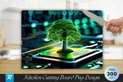 Tree Growing in Circuit Cutting Board Sublimation Design Product Image 1
