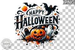 Happy Halloween Sublimation - Halloween Clipart PNG Design Product Image 1