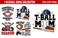 Baseball Mama Sublimation PNG Product Image 1