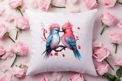 Breeds of Valentine Kissing Birds, Valentine's Day Clipart Product Image 4