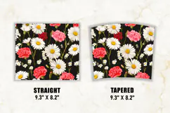 Daisy & Carnation Flower Tumbler Wrap | 20 oz tumbler wrap Product Image 2