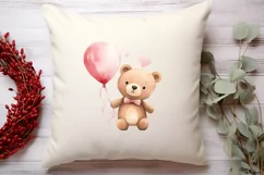 Little Bear Valentine Clipart, Valentines PNG Product Image 4