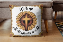 Sunflower Christian Sublimation Bundle - 7 PNG Product Image 4