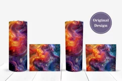Liquid Waves Tumbler Sublimation, Colorful Tumbler Wrap Product Image 4