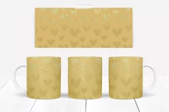 Heart Mug Wraps 10 Colours PNG & JPG Browns Product Image 2