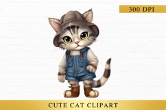 Cute cat clipart, animal sublimation Product Image 1