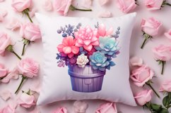 Pink Valentine Succulent Pot Clipart Product Image 4